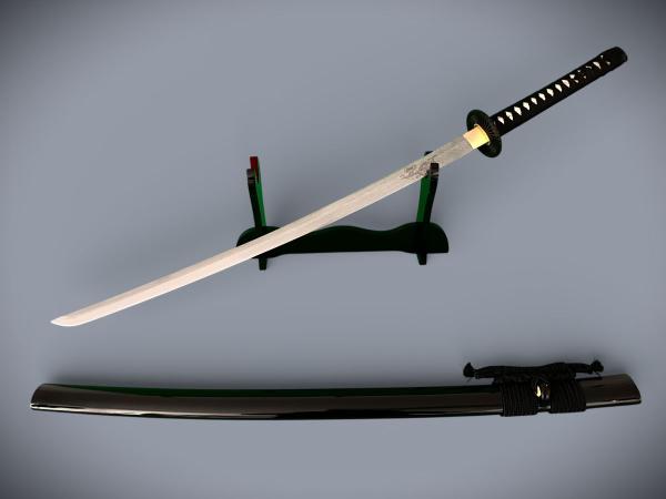Takakura Katana mit 12-mal gefalteter Damast-Klinge Feng Lin Handgeschmiedetes Samurai Schwert