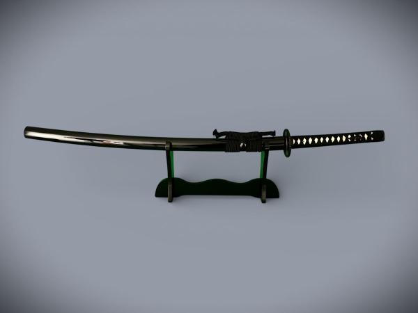 Takakura Katana mit 12-mal gefalteter Damast-Klinge Feng Lin Handgeschmiedetes Samurai Schwert