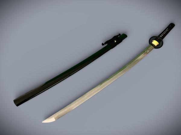 Takakura Katana mit 12-mal gefalteter Damast-Klinge Feng Lin Handgeschmiedetes Samurai Schwert