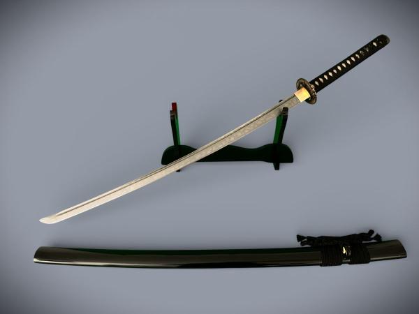 Dragon Katana mit 12-mal gefalteter Damast-Klinge Feng Lin Handgeschmiedetes Samurai Schwert