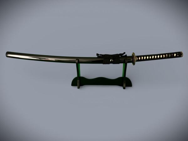 Dragon Katana mit 12-mal gefalteter Damast-Klinge Feng Lin Handgeschmiedetes Samurai Schwert