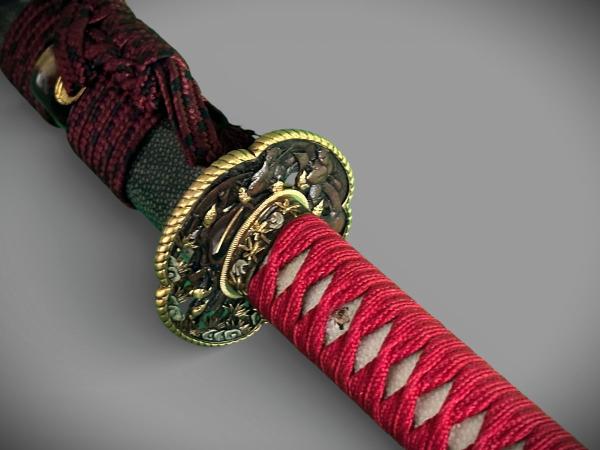 Tamura Katana mit 12-mal gefalteter Klinge Handgeschmiedetes Feng Lin Samurai Schwert