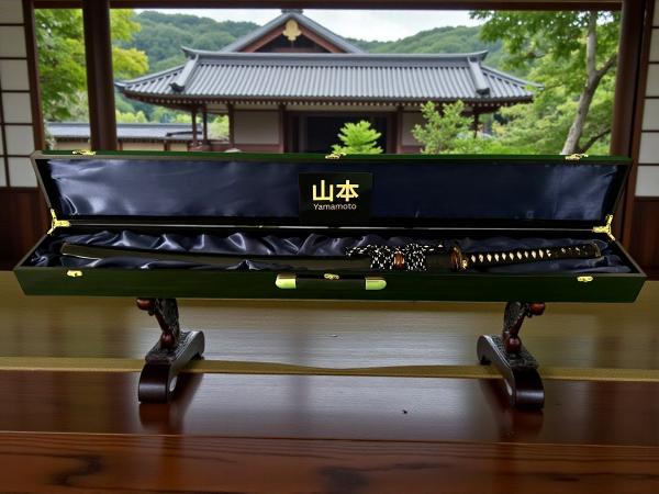 Yamamoto -Yamato no Tsurugi Katana mit 18-mal gefalteter Tamahagane Klinge