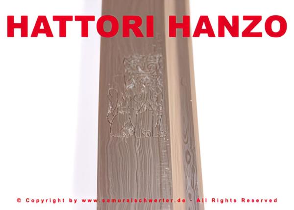 KILL-BILL Samurai Schwert mit 12-mal gefalteter Damaststahl Klinge "Hattori Hanzo"