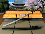 Daimyo Katana mit 12-mal gefalteter Damast Klinge Feng Lin Handgeschmiedetes Samurai Schwert